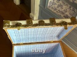 Dolls house miniature 112 ARTISAN ivory leather trunk by JOSE GOMEZ