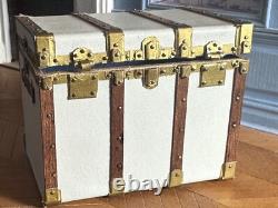 Dolls house miniature 112 ARTISAN ivory leather trunk by JOSE GOMEZ