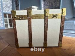 Dolls house miniature 112 ARTISAN ivory leather trunk by JOSE GOMEZ