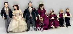 Dolls house miniature 112 ARTISAN job lot of wedding party dolls bride, groom