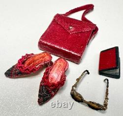 Dolls house miniature 112 ARTISAN ladies' accessories (2) shoes DOLLS COBBLER