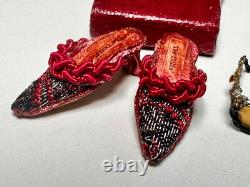 Dolls house miniature 112 ARTISAN ladies' accessories (2) shoes DOLLS COBBLER