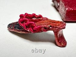 Dolls house miniature 112 ARTISAN ladies' accessories (2) shoes DOLLS COBBLER