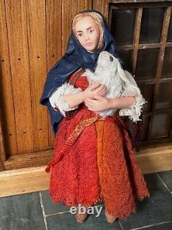 Dolls house miniature 112 ARTISAN lady peasant doll by ANNIE WILLIS FINE DESIGN
