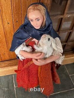 Dolls house miniature 112 ARTISAN lady peasant doll by ANNIE WILLIS FINE DESIGN