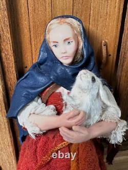 Dolls house miniature 112 ARTISAN lady peasant doll by ANNIE WILLIS FINE DESIGN