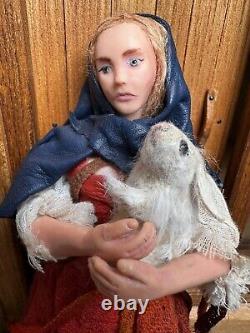 Dolls house miniature 112 ARTISAN lady peasant doll by ANNIE WILLIS FINE DESIGN