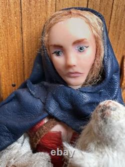 Dolls house miniature 112 ARTISAN lady peasant doll by ANNIE WILLIS FINE DESIGN