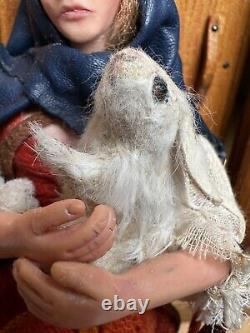 Dolls house miniature 112 ARTISAN lady peasant doll by ANNIE WILLIS FINE DESIGN