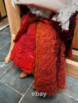 Dolls house miniature 112 ARTISAN lady peasant doll by ANNIE WILLIS FINE DESIGN