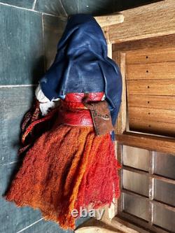 Dolls house miniature 112 ARTISAN lady peasant doll by ANNIE WILLIS FINE DESIGN
