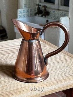 Dolls house miniature 112 ARTISAN large copper jug / pitcher
