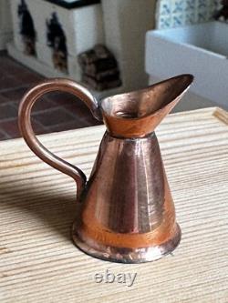 Dolls house miniature 112 ARTISAN large copper jug / pitcher