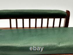 Dolls house miniature 112 ARTISAN leather chaise longue