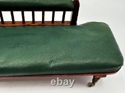Dolls house miniature 112 ARTISAN leather chaise longue