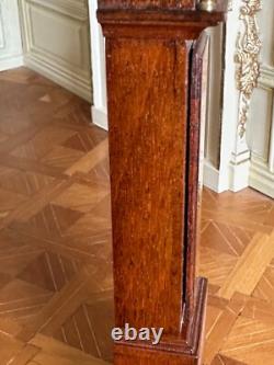 Dolls house miniature 112 ARTISAN longcase clock by DENNIS JENVEY 2001