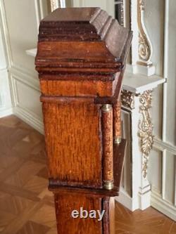 Dolls house miniature 112 ARTISAN longcase clock by DENNIS JENVEY 2001