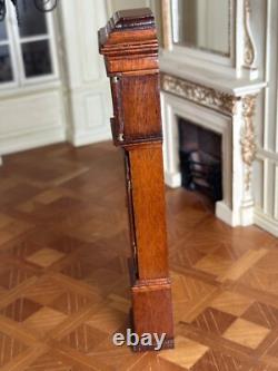Dolls house miniature 112 ARTISAN longcase clock by DENNIS JENVEY 2001