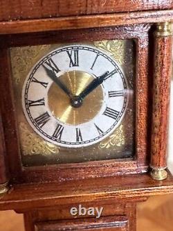 Dolls house miniature 112 ARTISAN longcase clock by DENNIS JENVEY 2001