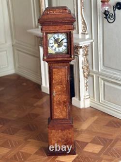 Dolls house miniature 112 ARTISAN longcase clock by DENNIS JENVEY 2001