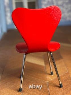 Dolls house miniature 112 ARTISAN modern chairs x 4
