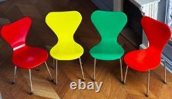 Dolls house miniature 112 ARTISAN modern chairs x 4