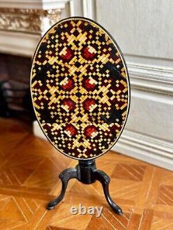 Dolls house miniature 112 ARTISAN mosaic tilt-top table by MASTERS MINIATURES