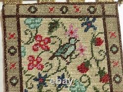 Dolls house miniature 112 ARTISAN needlepoint wall hanging + fixings SIGNED