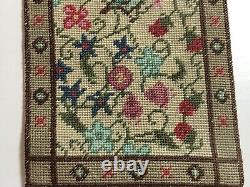 Dolls house miniature 112 ARTISAN needlepoint wall hanging + fixings SIGNED