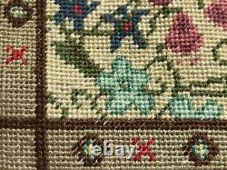 Dolls house miniature 112 ARTISAN needlepoint wall hanging + fixings SIGNED