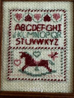Dolls house miniature 112 ARTISAN needlework A-Z sampler (by NICOLA MASCALL)
