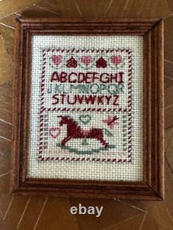 Dolls house miniature 112 ARTISAN needlework A-Z sampler (by NICOLA MASCALL)