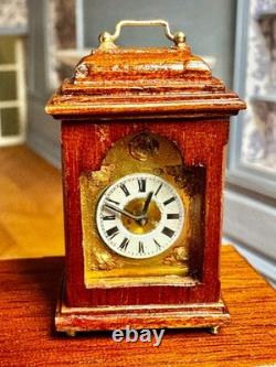 Dolls house miniature 112 ARTISAN non-working carriage clock by DENNIS JENVEY