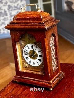 Dolls house miniature 112 ARTISAN non-working carriage clock by DENNIS JENVEY