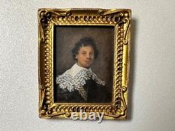 Dolls house miniature 112 ARTISAN oil/acrylic painting by C WHITFORD (2)