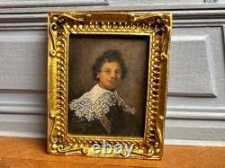 Dolls house miniature 112 ARTISAN oil/acrylic painting by C WHITFORD (2)