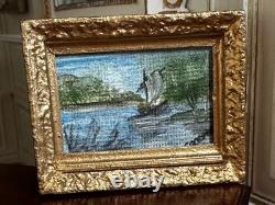 Dolls house miniature 112 ARTISAN original oil painting