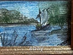 Dolls house miniature 112 ARTISAN original oil painting