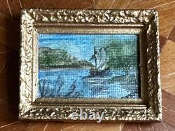 Dolls house miniature 112 ARTISAN original oil painting