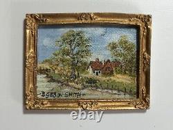 Dolls house miniature 112 ARTISAN original oil painting by B. GIBSON-SMITH 1999