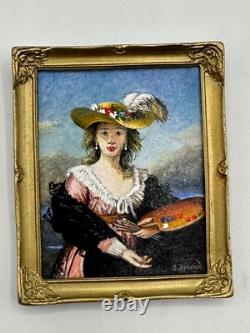 Dolls house miniature 112 ARTISAN original oil painting by CHRIS SPARROW