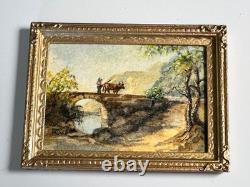 Dolls house miniature 112 ARTISAN original oil painting by FRED WILLIAMS 1986