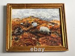 Dolls house miniature 112 ARTISAN original oil painting by R MIDDLEBROOK 1982