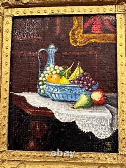 Dolls house miniature 112 ARTISAN original still life oil painting SIGNED