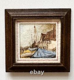 Dolls house miniature 112 ARTISAN original watercolour painting by K PIKE 1986