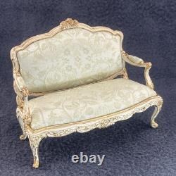 Dolls house miniature 112 ARTISAN ornate Louis XV sofa settee LIKE JOHN HODGSON