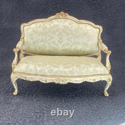 Dolls house miniature 112 ARTISAN ornate Louis XV sofa settee LIKE JOHN HODGSON