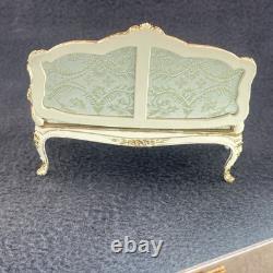 Dolls house miniature 112 ARTISAN ornate Louis XV sofa settee LIKE JOHN HODGSON