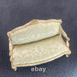 Dolls house miniature 112 ARTISAN ornate Louis XV sofa settee LIKE JOHN HODGSON