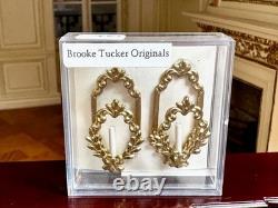 Dolls house miniature 112 ARTISAN pair of wall sconce lights by BROOKE TUCKER